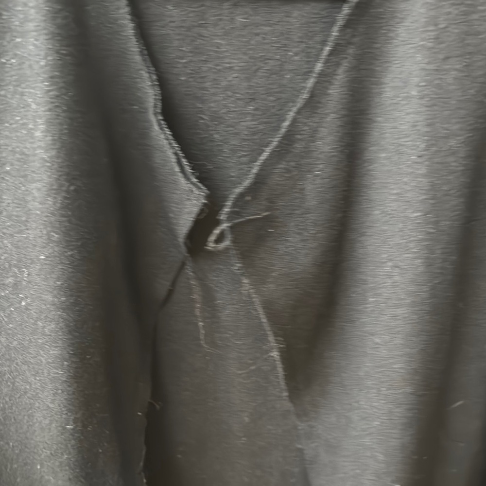 Urban Renewal Vintage Fabric Black Trench Coat Longline Style - Picture 9 of 14